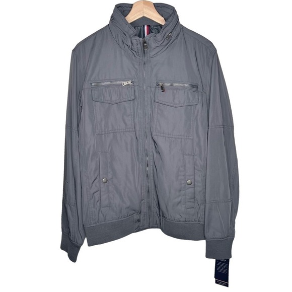 New Men’s Tommy Hilfiger Water Resistant Performance Bomber Jacket Size M - Picture 2 of 14